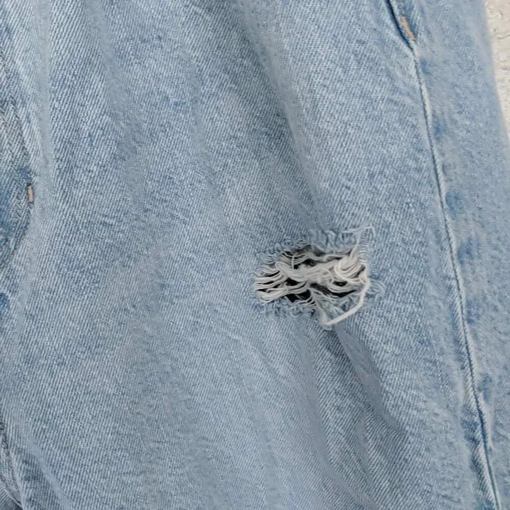 American Eagle Highest Rise 90s Boyfriend Jeans 12 Long Distressed Punk Grunge - Picture 6 of 11